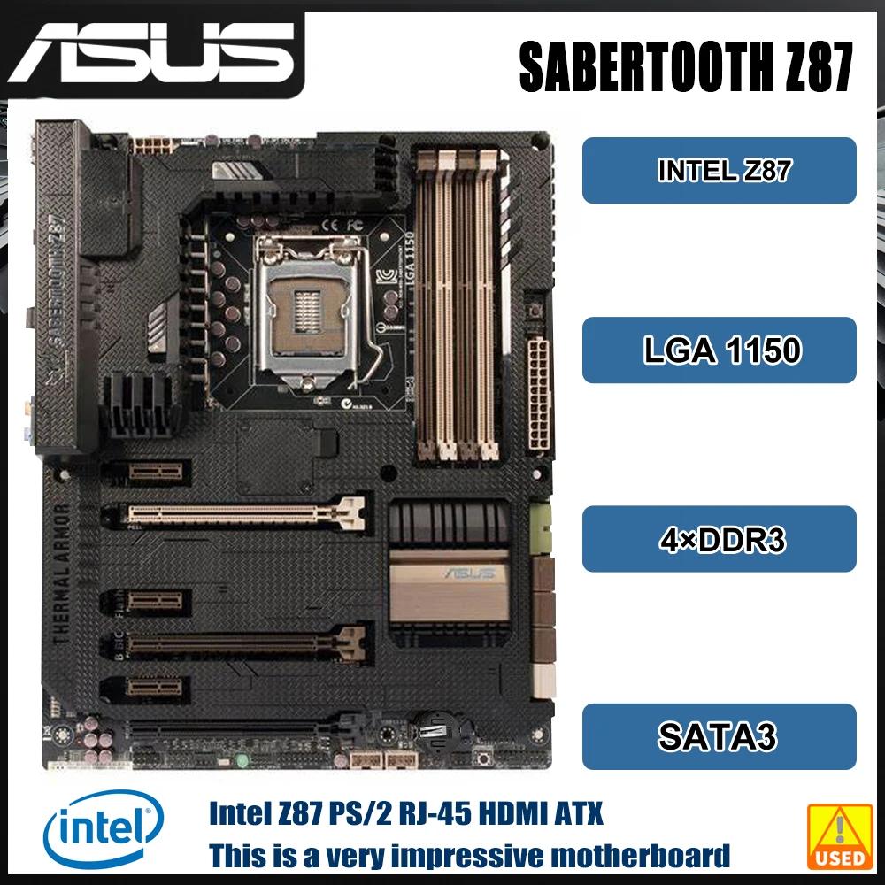 LGA 1150 , ASUS SABERTOOTH Z87  Z87 DDR3 PCI-E 3.0 SATA III  Ŭ ÷ Ʈ HDMI ATX